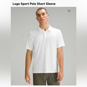 Lululemon logo sport polo short sleeve white XL